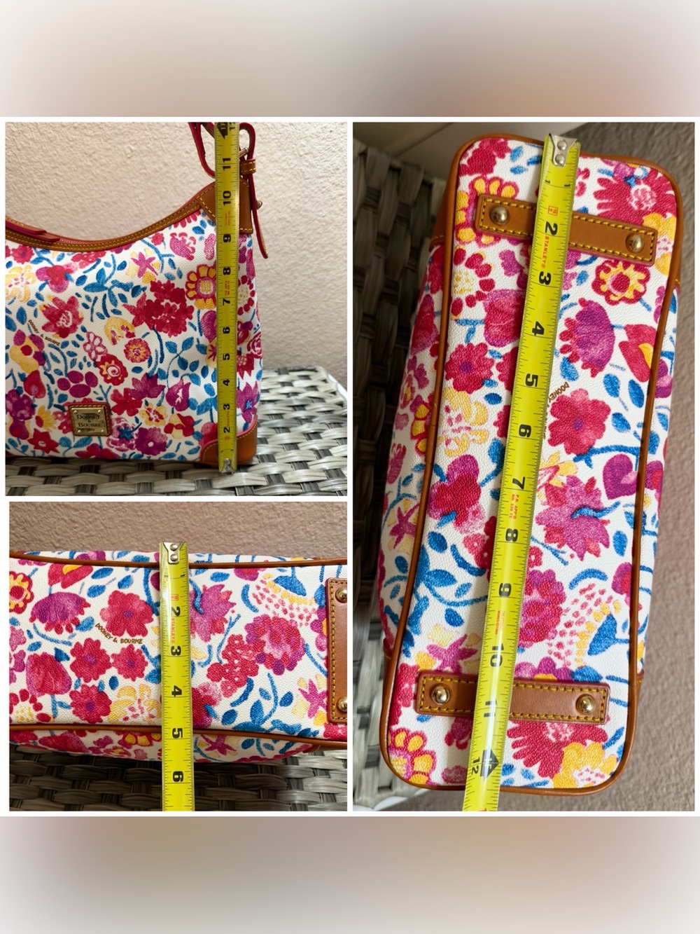 Dooney & Bourke Marabelle Floral Hobo Shoulder Bag - Picture 9 of 15